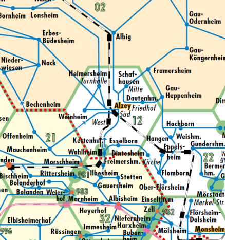 Wabenplan Ausschnitt