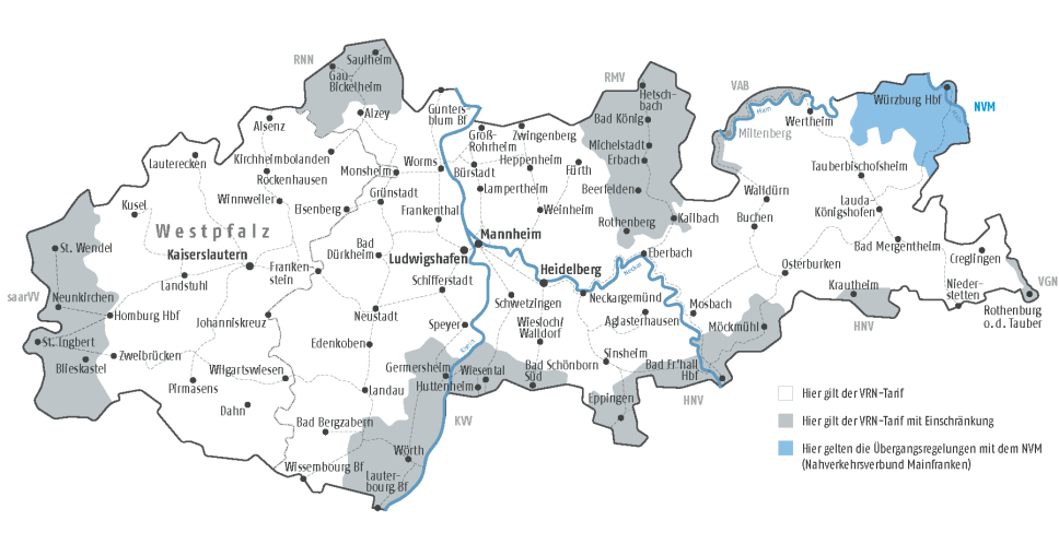 Karte Übergangsgebiet zum NVM