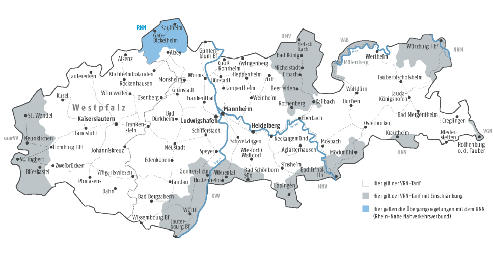 Karte Übergangsgebiet zum RNN